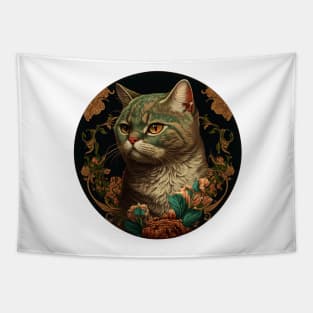 Amazing Cute Adorable Cat and Floral Design Collection for Cat Lovers Tapestry