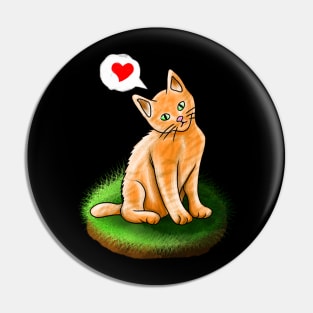 Cute Cat show some love to everyone Pin