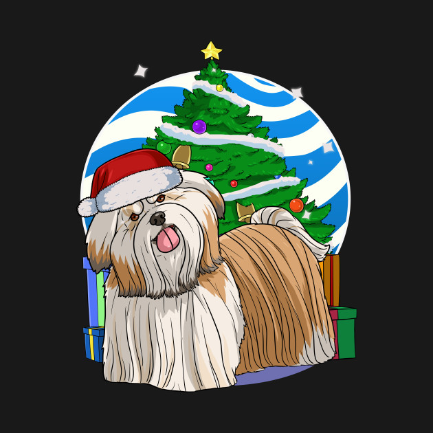 Disover Shih Tzu Santa Christmas Decoration Gift - Shih Tzu Christmas Tree Dog Lover - T-Shirt