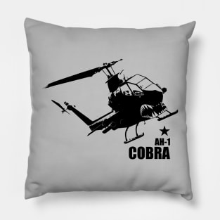 AH-1 Cobra Helicopter Gunship (Small logo) Pillow