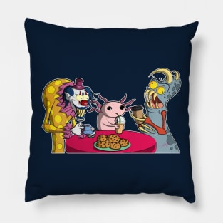 Scary Cute Ugly by IAMO Pillow