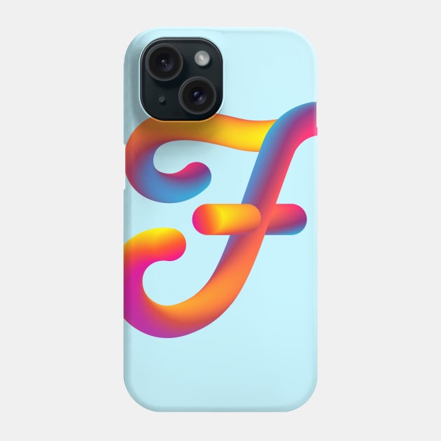 Curly F Phone Case by MplusC