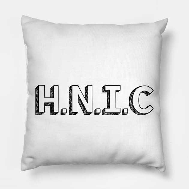 H.N.I.C / / Typography Design Pillow by Aqumoet