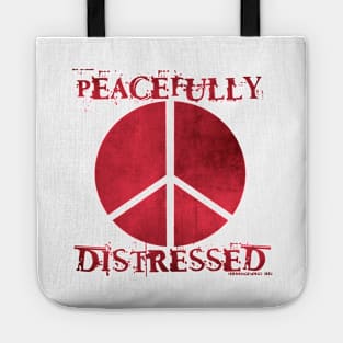 Peacefully Distressed v2 Red Tote