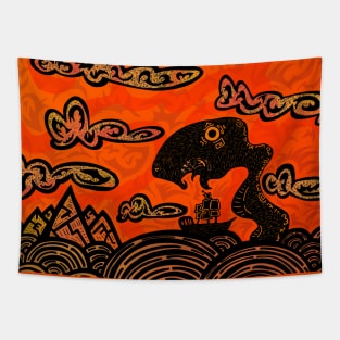 Attack of Sea Monster Tapestry