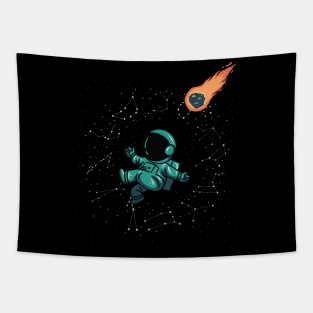 Astronaut in space Tapestry