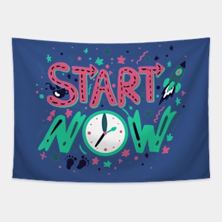 Start Now Typography Tapestry