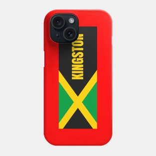 Kingston City in Jamaican Flag Phone Case