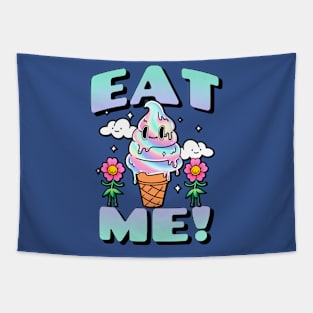 Trippy psychedelic ice cream cone Tapestry