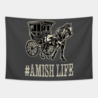 Vintage Amish Buggy Horse Rural transportation Horse & Buggy Tapestry