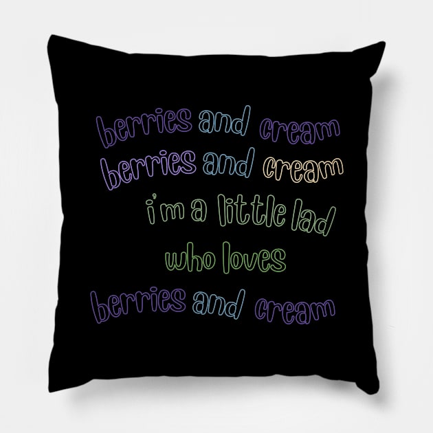 Berries and Cream For a Little Lad Pillow by BobaPenguin
