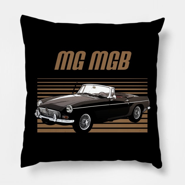 MG MGB 1962 Awesome Automobile Pillow by NinaMcconnell