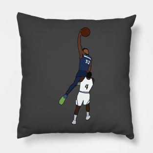 Karl Anthony Towns Dunk on Paul Millsap - Minnesota Timberwolves Pillow