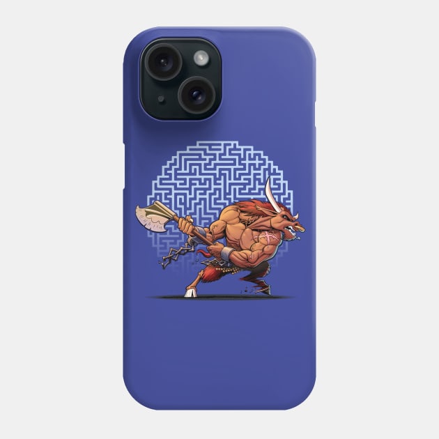 Minotaur Running Phone Case by ChrisWhartonArt