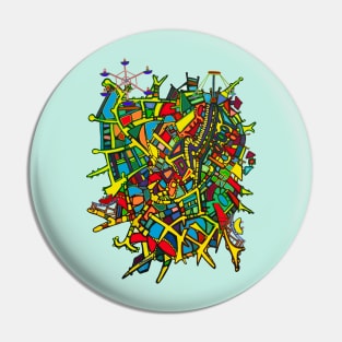 Yellow Line Amusement Pin