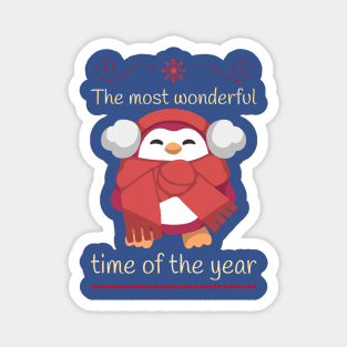 The most wonderful time of the year penguin cartoon Magnet