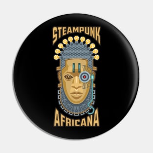 Steampunk Africana - Bronze Sculpture Anachronism 2 Pin