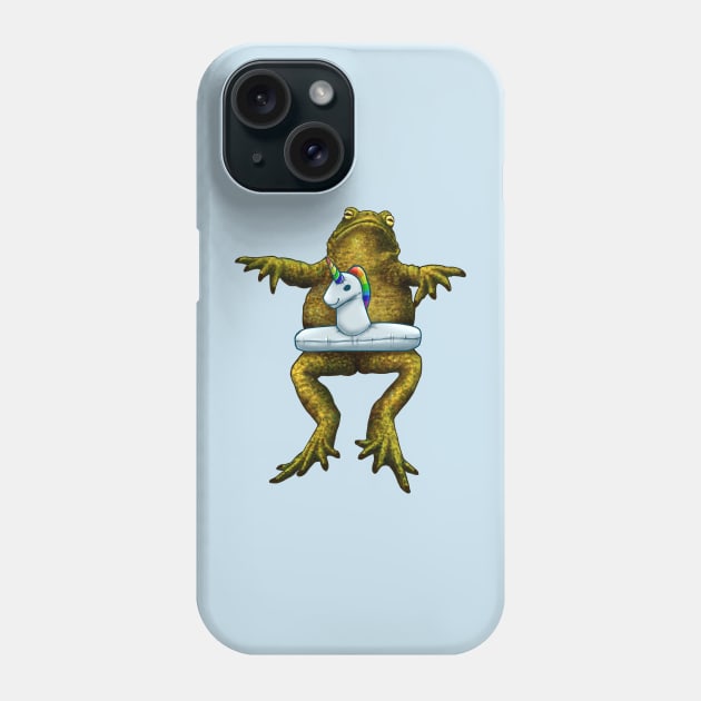 Swim ring frog Phone Case by Sosnitsky