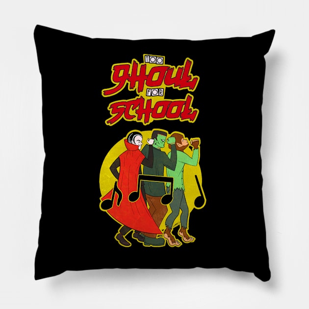 Too Ghoul For School Comic Pillow by LeMae Macabre