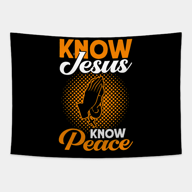 Know Jesus Know Peace Bible Study Christian Tapestry by Toeffishirts