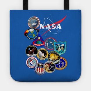 Apollo Flight Patches - Manned Missions To The Moon Tote