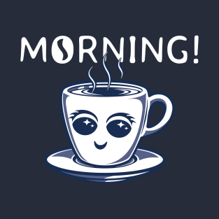 Happy Coffee (blue and white) T-Shirt