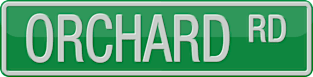 Orchard Road Street Sign T-shirt Magnet