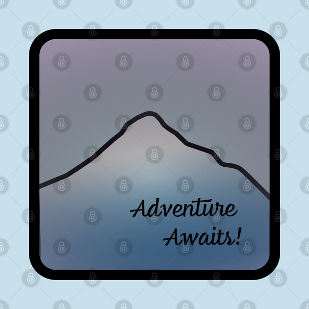 Adventure Awaits Mountain Scene by Hedgie Designs