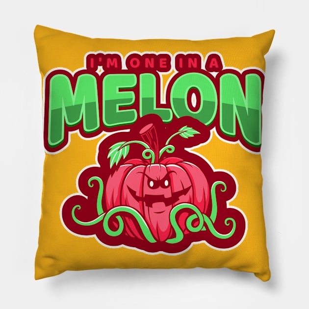 I'm one in a melon spooky watermelon Pillow by Art Deck