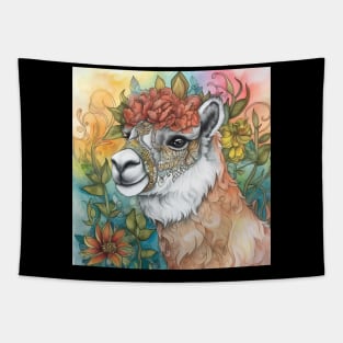 Alpaca drawing Tapestry