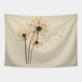 Corgi Flower Fly Dandelion Funny Dog Lover Tapestry