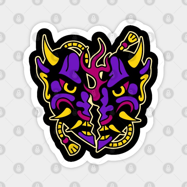 Oni hannya Magnet by Bojes Art