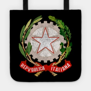 Republic of Italy // Faded Style Coat of Arms Emblem Design Tote