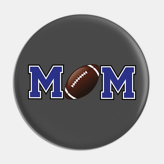 Football Mom Blue Pin by capesandrollerskates 