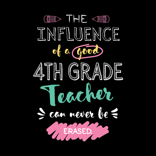 4th Grade Teacher Appreciation Gifts - The influence can never be erased by BetterManufaktur