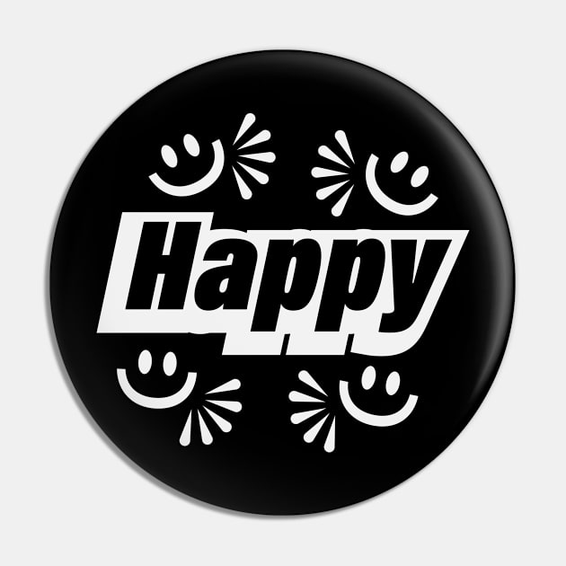 Happy being happy  logo design Pin by BL4CK&WH1TE 