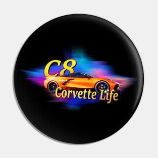 C8 Corvette Life Pin