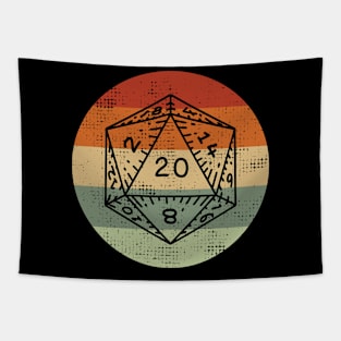 DnD D20 Retro Sunset Tapestry