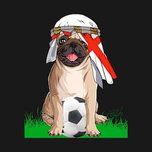 Funny Dog lovers Cute Pug Retro England Flag Pride T-Shirt