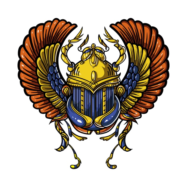 Egyptian Scarab Beetle Symbol by underheaven