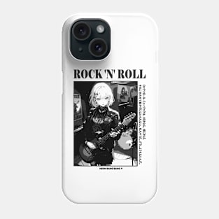 Rock and Roll - Anime Manga Aesthetic Black and White Streetwear Phone Case