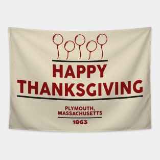 Happy Thanksgiving, Plymouth - Massachusetts Tapestry