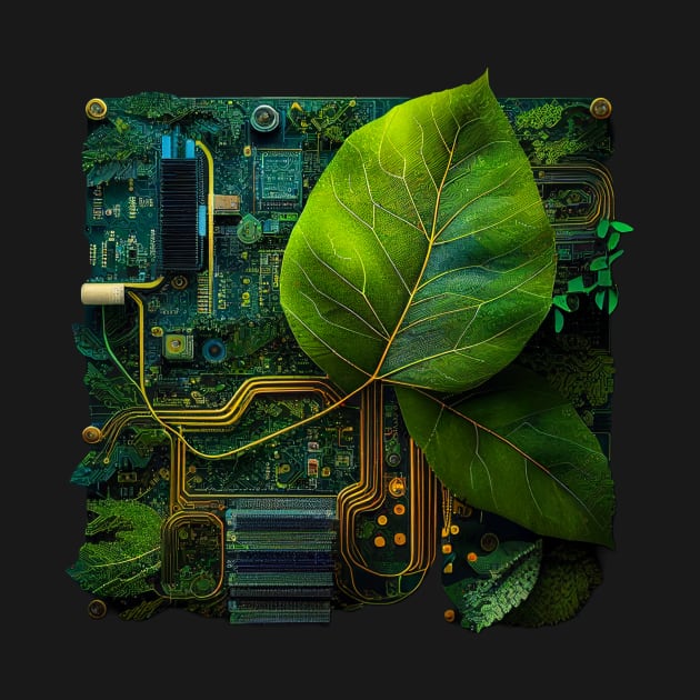 Plant Life Circuit Board 4 by Tees by JRW