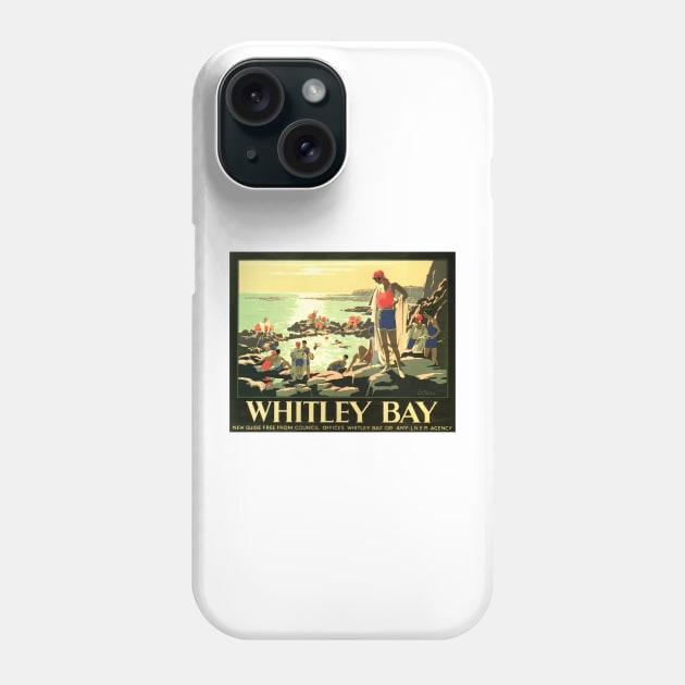 Visit WHITLEY BAY England via LNER Advertisement Vintage Railway Phone Case by vintageposters