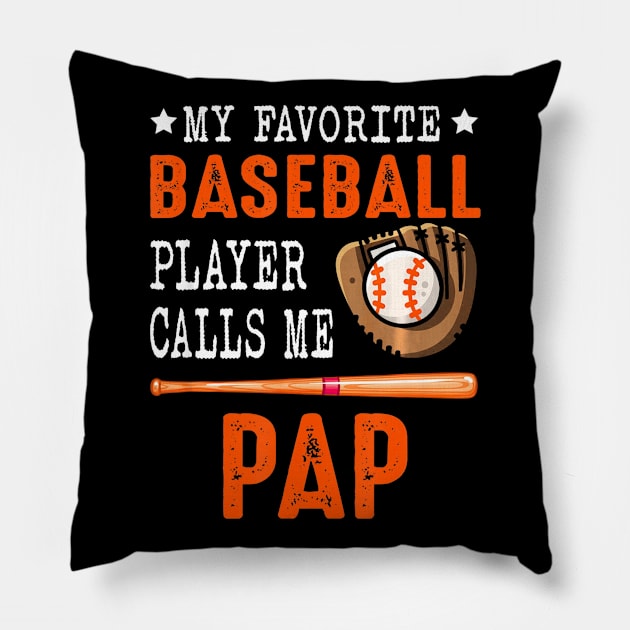 My Favorite Baseball Player Call Me Pap Pillow by Chicu