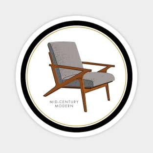 Mid-Century Modern Wood Chair Magnet