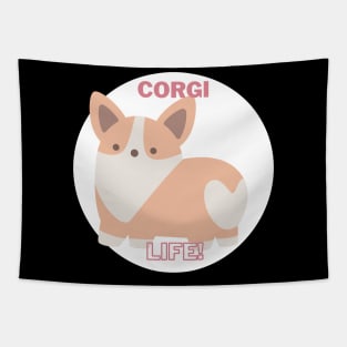 Corgi Life - Heart Butt Tapestry