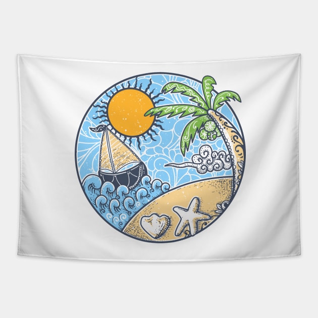 Summer Ornament Tapestry by quilimo