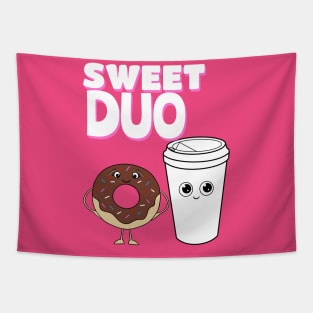 SWEET Duo Coffee Drinker Gift Tapestry