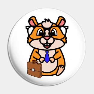 Cute Hamster is off to work Pin